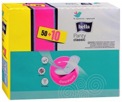 Прокладки женские ежедневные Bella пэнти классик 50+10 шт.