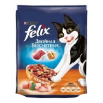 Сухой корм, Felix (Феликс) 750 г Двойная вкуснятина индейка для кошек