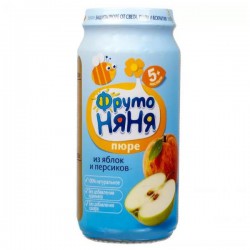 Пюре Фрутоняня яблоко персик натуральное без сахара с 5 мес 250 г