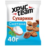 Сухарики, ХрусTeam 40 г хрустящие сметана пакет