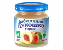 Пюре Бабушкино лукошко персик без сахара с 4 мес 100 г