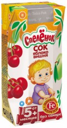 Сок Спеленок яблоко вишня с железом с 5 мес. 200 мл