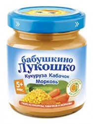Пюре Бабушкино лукошко кукуруза кабачок морковь с 5 мес 100 г