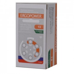 Батарейки 6 шт. ErgoPower тип 13 для слуховых аппаратов премиум 1.45V ER-002