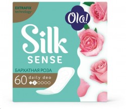 Прокладки женские ежедневные Ola Силк сенс дэйли део бархатная роза 60 шт.