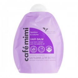 Бальзам для волос Cafe Mimi питание и объем экстракт ягод асаи и масло макадамии 250 мл