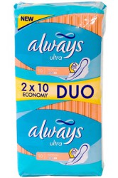 Прокладки женские Always ультра нормал дуо 20 шт.