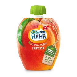 Пюре Фрутоняня персик натуральное с 4 мес 90 г
