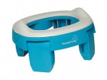 Горшок детский, Handy Potty (Хэнди Потти) арт. HP-250B дорожный складной с адаптером-насадкой на унитаз голубой в сумке